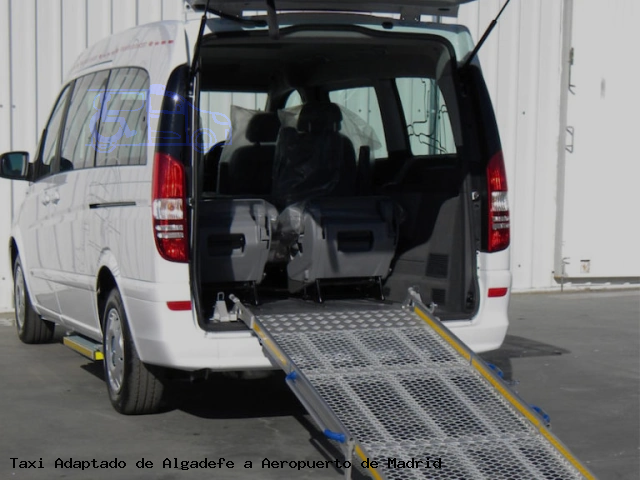 Taxi accesible de Aeropuerto de Madrid a Algadefe